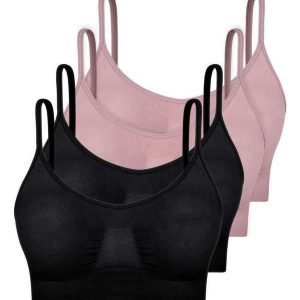 Kit com 4 Top sem Aro e sem Bojo Hope S21020 Preto-Cinza-Luar