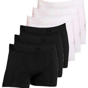 Kit com 6 Cuecas Boxer Hope Smc61020 Preto-Branco