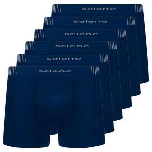 Kit com 6 Cuecas Boxer Selene 11070-002/003/440 Marinho