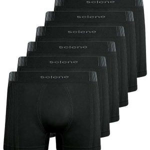 Kit com 6 Cuecas Boxer Selene 11070-002/003/440 Preto