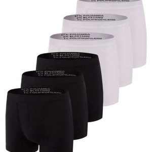 Kit com 6 Cuecas Boxer Trifil 4620 Preto-Branco