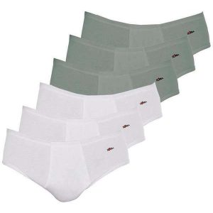 Kit com 6 Cuecas Slip Zorba com Abertura 172 Branco-Grafite