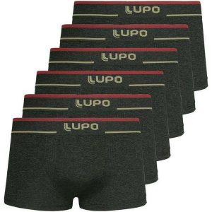 Kit com 6 Cuecas Sunga Lupo 526-001 Preto-Mescla