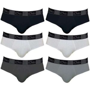 Kit com 6 Cuecas Zorba Slip 0716-1 Multicores