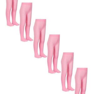 Kit com 6 Meias Calças Bebê Fio 70 Cute Lobinha 2554-001 Rosa