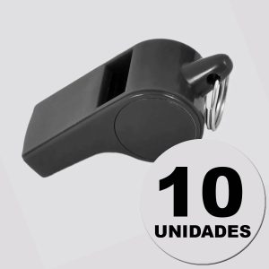 Kit de 10 Apitos Poker Cardeal com Esfera Preto
