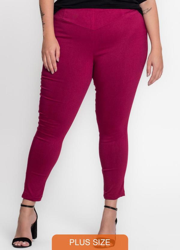 Legging Feminina Plus Size Bengaline Rosa