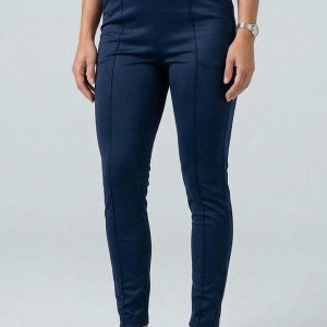 Legging Feminina Recorte na Frente Azul
