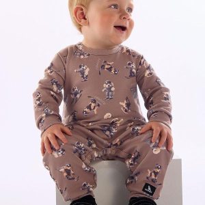 Macacão Bebê Malha Thermosoft Marrom