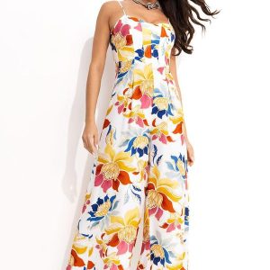 Macacão Floral Majestoso Off White