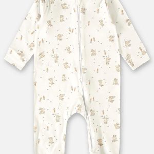 Macacão em Suedine Bebê Menino Off White