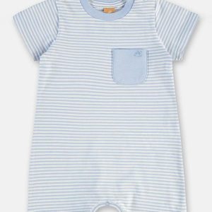 Macaquinho em Cotton para Bebê Menino Azul
