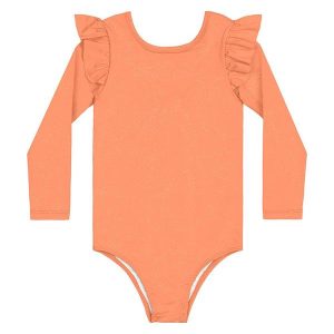 Maiô Infantil Manga Longa Fps +50 Laranja