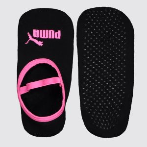 Meia Puma Pilates Feminina Preta e Pink