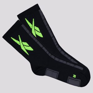 Meia Reebok Cano Alto Performance Preta e Verde