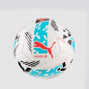 Mini Bola Puma Orbita LaLiga 1 MS Branca e Azul
