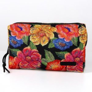 Necessaire Ora Bolas Floral Paraiso Preto