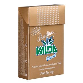 Pastilhas Valda Classic Sabor Mentol, Eucaliptol e Timol 24g