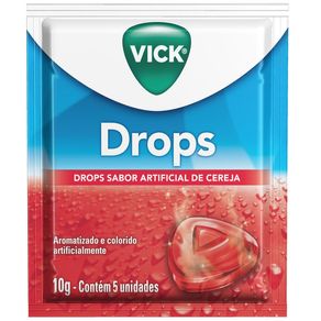 Pastilhas Vick Drops Sabor Cereja 5 Unidades