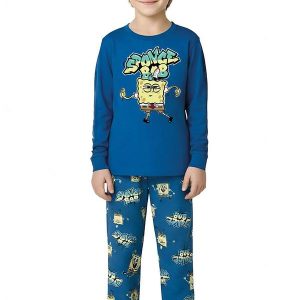 Pijama Bob Esponja® em Malha Azul