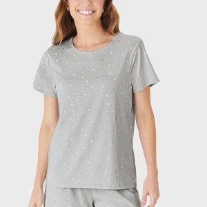 Pijama Curto Estrelas Cinza