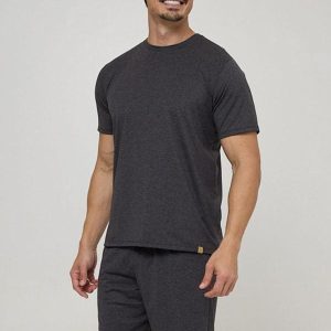 Pijama Curto Masculino Meia Malha Preto