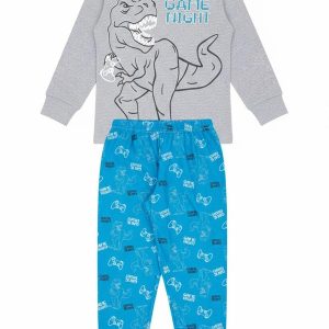 Pijama Infantil Inverno Game Night Cinza