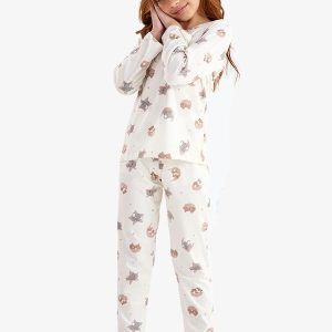 Pijama Meia Malha Rosa