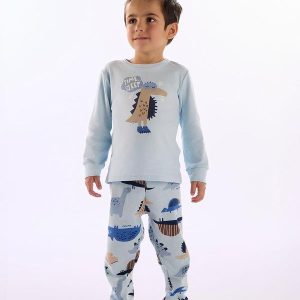 Pijama Unissex Infantil Suedine Azul