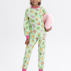 Pijama Unissex com Calça e Camiseta Verde