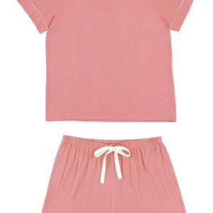 Pijama em Malha Essence com Laço Coral