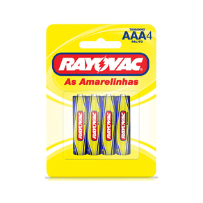 Pilha Rayovac Zinco AAA4 SM-96 Com 4 Unidades
