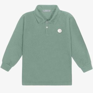 Polo Infantil Manga Longa Masculina Verde