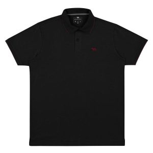 Polo M/C Meia Malha Preto