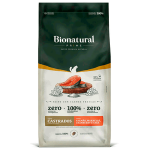 Ração Bionatural Prime Gatos Castrados Salmão