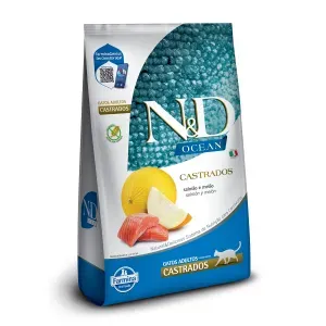 Ração N&D Ocean Gatos Adultos Castrados Salmão e Melão