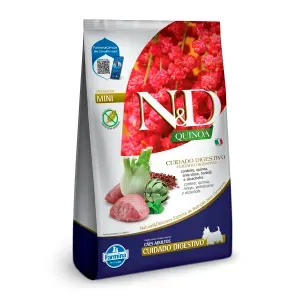 Ração N&D Quinoa Cuidado Digestivo Cães Adultos Mini Cordeiro - 7 kg