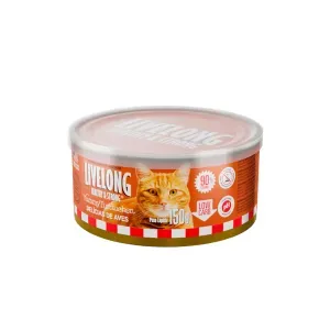 Ração Úmida Natural para Gatos Livelong Yummy Turducken Delícias de Aves