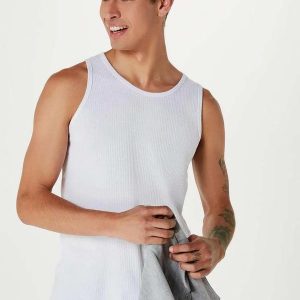 Regata Basica Masculina Slim em Ribana Branco