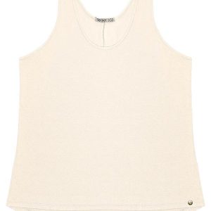 Regata Feminina Plus Size Bege