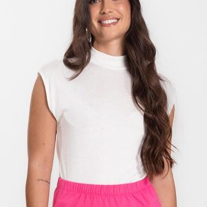 Regata Feminina em Visco Tricot Bege