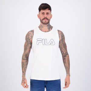 Regata Fila Letter Outline Branca e Preta
