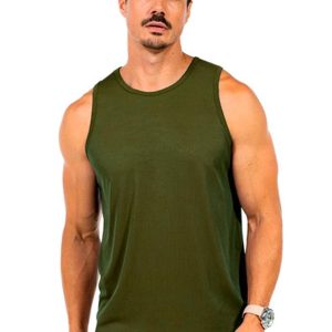 Regata Fitness em Ribana Masculina Verde