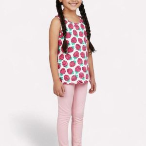 Regata Infantil Menina Frutas Branco