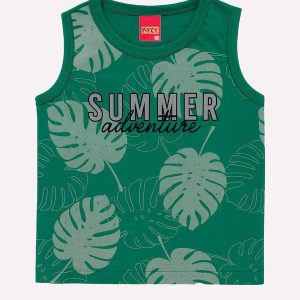 Regata Infantil Menino Summer Lettering Verde