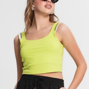 Regata Juvenil Feminina em Ribana Canelada Verde