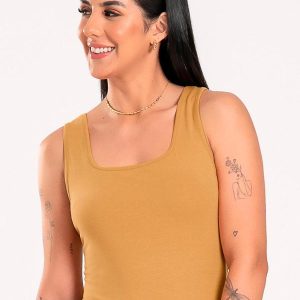 Regata em Cotton Caramelo