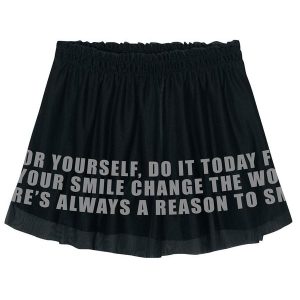 Saia Infantil Menina com Tule Preto