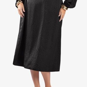 Saia Midi Evasê Plus Size Preto