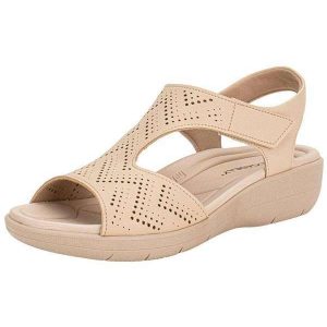 Sandália Feminina Anabela Piccadilly 239030 Bege
